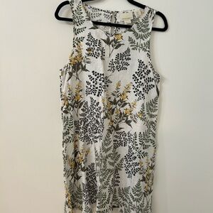 Cynthia Rowley White Floral Linen Dress